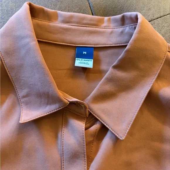 Old Navy camel colored button down top - Picture 2 of 2